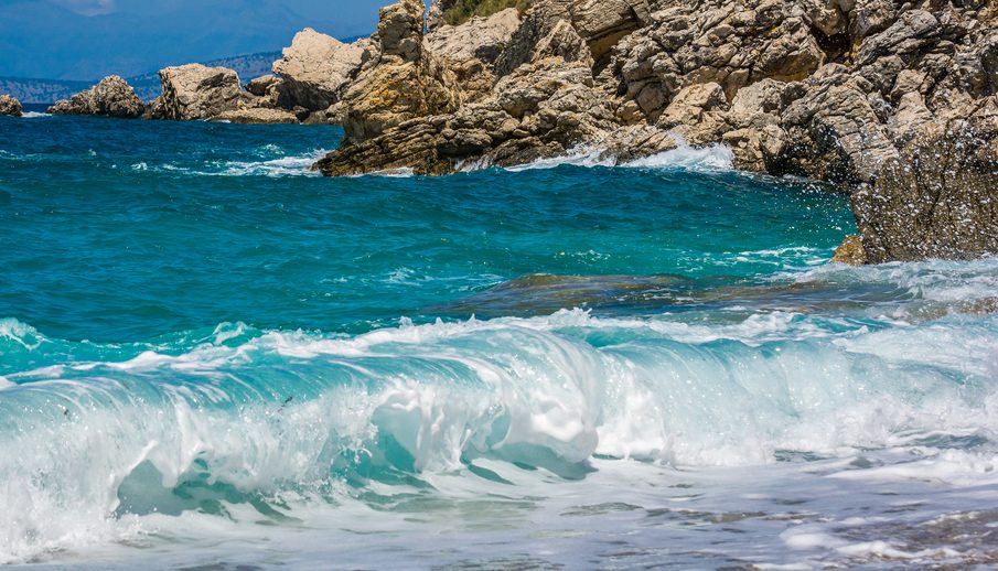 Turquoise,Blue,And,Clear,Sea,On,The,Coast,Of,Albania