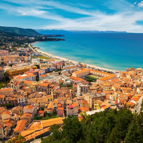 Aerial view on Cefalu